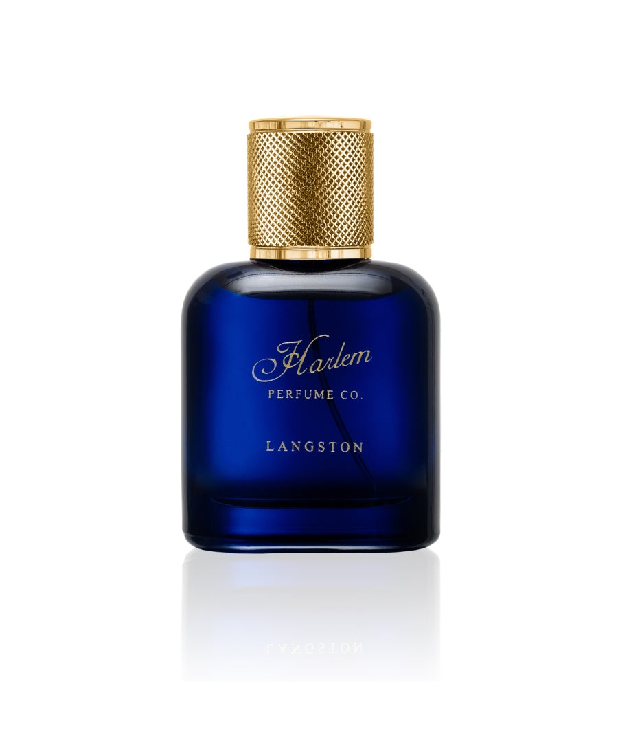 Cologne with blue outlet bottle